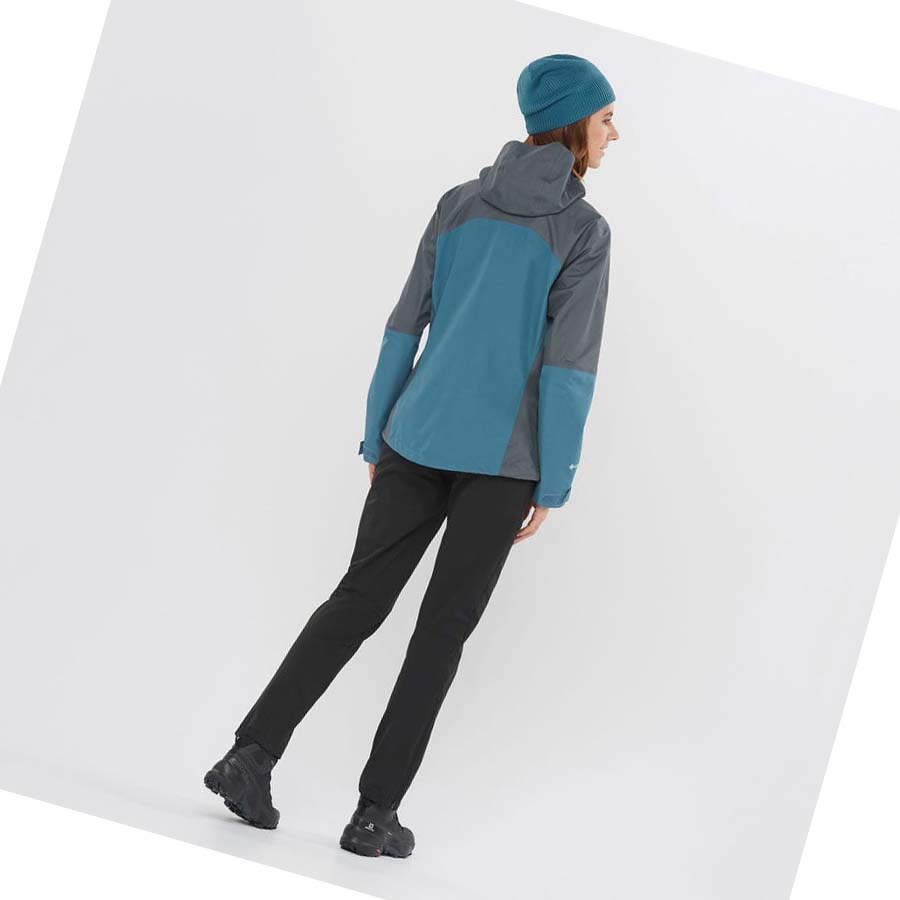 Chaquetas Salomon OUTLINE GORE-TEX WATERPROOF HYBRID Mujer Azules | MX 2485FDN